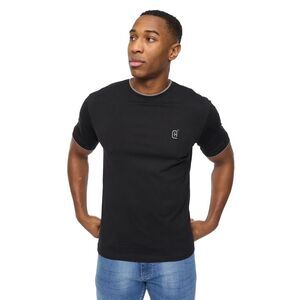 Crosshatch Mens Einstip T-Shirt / Black